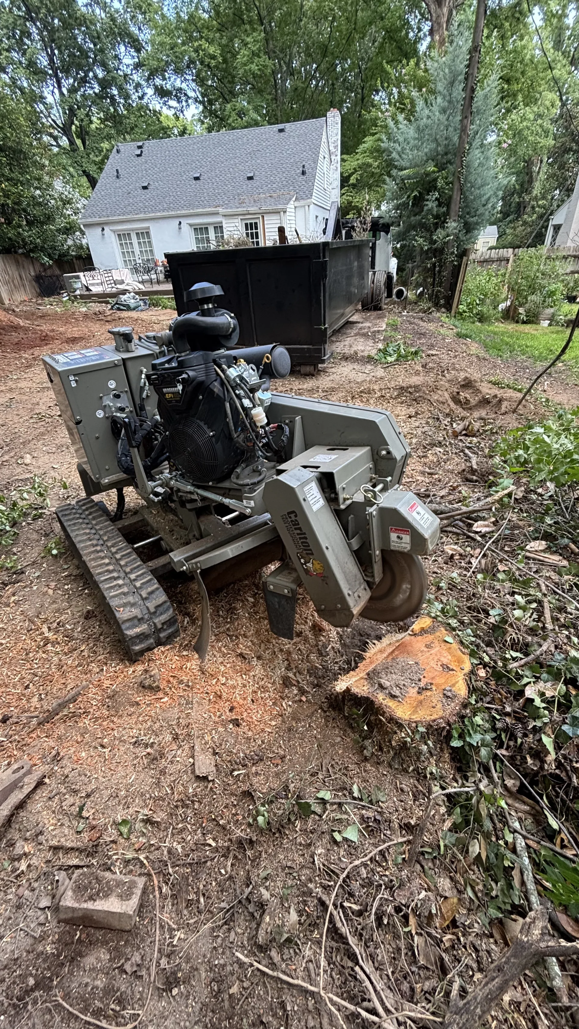 Stump Grinding by In-Line Custom Fencing in Greensboro, NC
